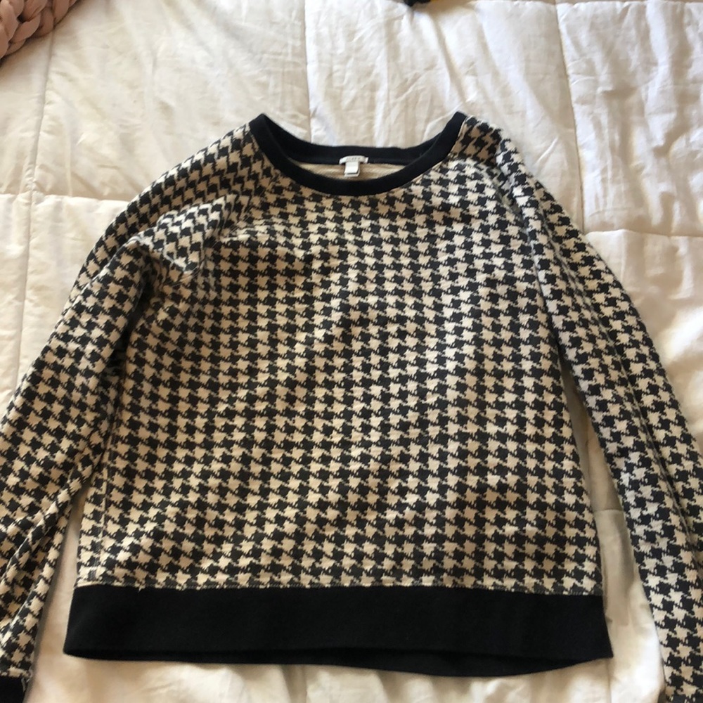 J Crew Houndstooth Pullover